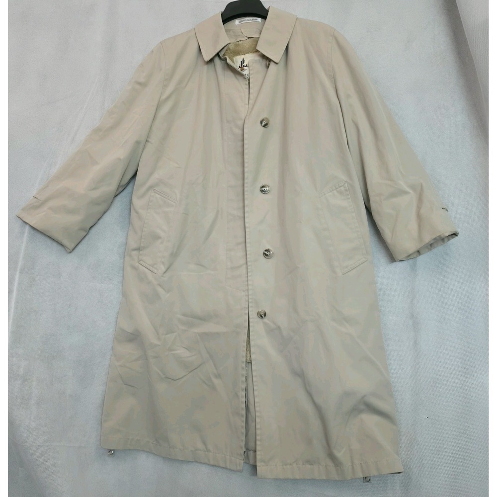 Vintage Misty Harbor 8P Raincoat Beige Zip Out Liner Petite Trench Coat